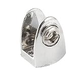 Wall Mount Glass Shelf U Shaped Clip Clamp Silver Tone [並行輸入品]