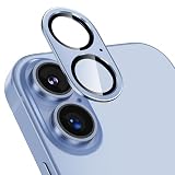 Podick カメラカバー iPhone 17用 カメラ保護 いPhone 17 対応 レンズカバー 全面保護 9H強化ガラス アルミ合金 耐衝撃 キズ防止 高透過率 黒縁取り 露出オーバー防止 防滴 防塵 貼り付け簡単 自動吸着 気泡ゼロ アイフォン17 レンズフィルム(ブルー)