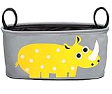 動物のデザイン ベビーカー用 おでかけバスケット多機能ベビーカー 小物入れ 収納 安全 (黄)