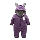 ロンパース フード付き ウサギ カバーオール 赤ちゃん着ぐるみ 80cm アウターウェア 防寒着 出産祝い 衣装