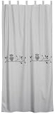 Taftan Owl Curtain 145 x 280cm with Loops (Grey) by Taftan