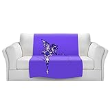 ブランケットウルトラソフトFuzzy 4サイズ！DIANOCHEのKUNZELMANフェアリーダンスブルーPeriwinkleホームDecor Unique Designer Artistic寝室アイ