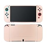 Ryo YXL Switch 有機EL 対応 保護 ケース Joy-Con カバー 分離式 3点セット スイッチ 有機ELモデル 専用 カバー 装着簡単 TPU ソフト 耐衝撃 switch有機EL スイッチ有機ELモデル 対応 ケース ピンク