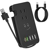 素直な虹 電源タップ usb付き タイプc 急速充電 【USB-C PD急速充電ポート・QC3.0急速充電ポート・3つUSBポート・3つコンセント】USB C-C充電ケーブル付き 電源ケーブル30cm PD3.0 対応 ACアダプター ​iPhone/Xperia/Samsung Galaxy/Android タブレット スマホ等の機器対応