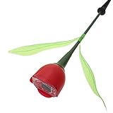 ? チューリップライト　パスライト屋外の庭の芝生ソーラーランプ搭載のLED　　レッド