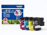 【ブラザー純正】LC512-4PK インクカートリッジ 4色パック（ブラック・シアン・マゼンタ・イエロー）対応機種：MFC-J7310CDW / MFC-J7210CDW / MFC-J7110CDW / DCP-J7205CDW