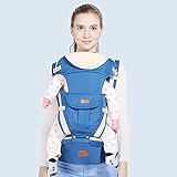 【ANION】多機能 抱っこひも 抱っこ紐 新生児 赤ちゃん ベビーキャリア 6WAY 外出用品 ベビー用品 (ブルー)