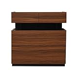 日本製(大川家具) 収納物が少し見えるリビングシリーズ 幅77奥行45ローチェスト ブラウン fk0115 代引不可 ポイント10倍