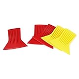 DealMux 5PCS 8.7CMロング黄赤プラスチックスクレーパーブレードクリーンToolforカー