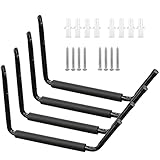 heizi ガレージフック 大型 サーフボード カヤック スノーボード 収納 フック 大型 壁掛け 金具付き ラック (ブラック)