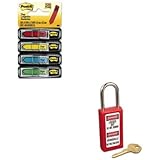 kitmlk411redmmm684sh – Valueキット – マスターロック軽量Zenex安全ロックアウトPadlock ( mlk411red ) and Post - it矢印メッセージ1 