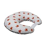 Bacati - Playful Foxes Orange/grey Nursing Pillow (Nursing Pillow with Removable Cover) by Bacati