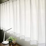 【Ezee】 UVカット 遮熱 保温 省エネ 節電対策 昼間室内が外から見えにくい ウォッシャブル ミラーレースカーテン / ホワイト2 幅200cm×丈176cm 1枚入り