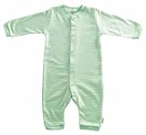 Tadpoles Organic Double Knit Cotton Footless Snap Front Romper, Sage, 3-6 Months by Tadpoles [並行輸入品]