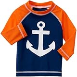 GYMBOREE(ジンボリー) アンカー ラッシュガード ジムネイビー 水着 6～12ヶ月【並行輸入】