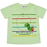 2017年 夏物 はらぺこあおむし 天竺 りんごライン柄 半袖Ｔシャツ THE WORLD OF ERIC CARLE グリーン◇80cm