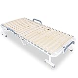 折り畳みベッド すのこベッド 薄型 ウッドスプリング 折りたたみ ベッド シングル ナチュラル