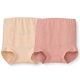 らくばきサポートショーツ２色セット　　クリーム＆サーモンピンク　サイズ:マタニティM