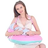 Yuena Care 授乳クッション 授乳枕 授乳 クッション ママ＆ベビークッション ベビーのお座りサポート 妊婦 抱き枕 背もたれ枕 多機能 グリーンとパープル