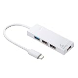 サンワサプライ USB Type-C コンボハブ(4ポート) ホワイト USB-3TCH7W