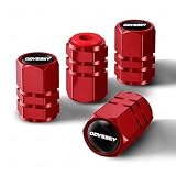 オデッセイ エアバルブキャップ オデッセイ Odyssey RC系 RC1/RC2/RC4/RC5型対応 アルミ合金製 軽量・高強度・腐食防止 ドレスアップパーツ タイヤバルブキャップ 車用 自動車用 4個セット (ODYSSEY, 赤)