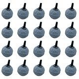 winova エアストーン 水槽用エアーストーン 20個 直径25mm 気泡 水槽酸素 石 空気石 酸素を出す石 丸型バブルディフューザー 水族館ナノエアポンプ用 高密度気泡ディフューザー