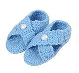 (ビグッド)Bigood ベビーサンダル ニット靴 赤ちゃん用 ソックス 新生児 子供用 ベビー用品 手作り 室内用ベビーシューズブルー