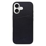 LOOF INVISIBLE CARD CASE-SHELL iPhone17 用 ケース カバー 本革 レザー スマホケース カード収納 カードポケット ストラップホール 落下防止 シンプル 耐衝撃 薄型 軽量 leather [ブラック]