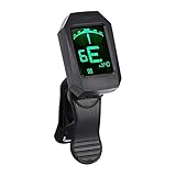 チューナー クロマチック/ギター/ベース/ウクレレ/バンジョー/バイオリン用 LCDスクリーン ギターアクセサリー パーツ