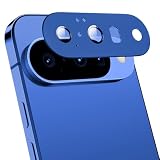 Podick カメラフィルム Google Pixel 10用 カメラ保護 9H強化ガラス アルミ合金 グーグル ピクセル10 カメラカバー 高透過率 黒縁取り 露出オーバー防止 キズ防止 全面保護 耐衝撃 指紋防止 飛散防止 気泡ゼロ 極薄 レンズプロテクター (ブルー)