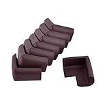 uxcell コーナークッション　コーナーガード　コーナーパッド　コーナーカバー エッジ カバー パッド 家庭用品 キッチン用 調理台 気泡ゴム製 ダックブラウン 8 個入れ