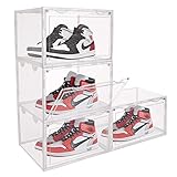 KANEXTシューズボックス クリア シューズケース スニーカー 靴収納 靴棚 下駄箱 大容量 透明 ディスプレイ 収納ケース 36×28×