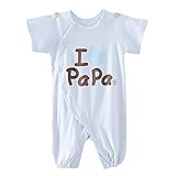 【SEBLES】ベビー服 カバーオール 新生児 3ヶ月 6ヶ月 12ヶ月 半袖 半ズボン 前開き プリント ママ パパ ラウンドネック 春 夏 コットン(タイプH,80cm)