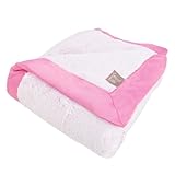 Trend Lab Peek-a-Boo Faux Fur Framed Receiving Blanket, Pink by Trend Lab