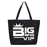 韓流グッズ ファッション BIGBANG ビッグバン MADE GD TOP SOL VI D-LITE 10周年記念 可愛 VIP バッグ ハンドバッグ (ブラック)