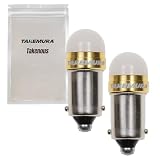 Takenous 竹村商会 BA9s led G14 12v 24v ルミナスルーセントバルブ 角マーカー用 電球 2個セット (濃いアンバー)
