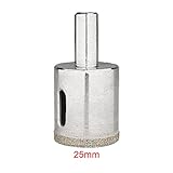 uxcell　ガラスホールソー　シルバートーン　金属素材　25mmの直径　セラミックスのスレート