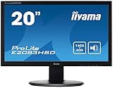 iiyama HD+(1600x900)モード対応 WLEDバックライト19.5型ワイド液晶ディスプレイ E2083HSD-B1