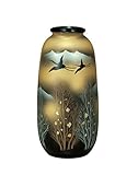 マルヨネ 九谷焼 花器 8号花瓶・金雲木立 K4-1305