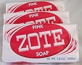 Zote Laundry Soap Bar - Stain Remover - Catfish Bait - Pink 3 Bars-7 Oz (200g) Each by Fabrica de Jabon la Corona [並行輸入品]