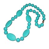 HAL Round and Flat Chewable BPA Free Silicone Baby Teething Necklace for Mom and Baby - Green by HAL