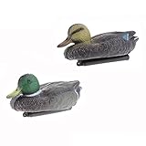 Fenteer マガモ鴛鴦　庭装飾素材　本物のように　植物保護　デコイ ガーデン置物　害虫駆除　2点