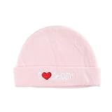 冬のかわいいベビーコットンニット帽子、赤ちゃん男の子と女の子（6?12ヶ月）、私はパパが大好き, ピンク