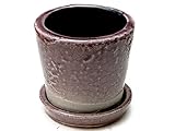 [DULTON]ダルトン　Color grazed pot S テラコッタ　陶器鉢　CH15-G527 Light purple