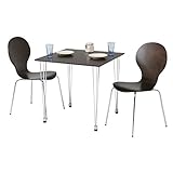 ダイニング テーブルとチェア2脚 3点セット シンプル ブラウン  96808-96806x2