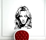 Britney Spears壁デカールPop Music Singerビニールステッカーインテリアデコレーション部屋ホーム子供ルームアートデザインリムーバブル防水壁画( 222s )