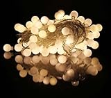 マットボール 100LEDストリングライト 10m パティオ/ガーデン/芝生/デッキ/ツリー/クリスマス/キャンパー/パーティーなどに適応 (ウォームホワイト)