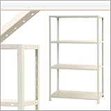 スマートラック NSTR-563 幅90×奥行20×高さ150cm 4段 ホワイト 40㎏/段