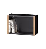 リビング 収納 棚 木製ラック 壁掛け棚 ディスプレイ棚 ウォールラック 壁 という スペース を インテリア として 素材 の 温もり を 感じられる お部屋 WOLKS オープンラック 幅422mm ブラック