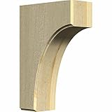 Ekena Millwork BKTW02X04X06CVRW 1 3/4-Inch W by 4-Inch D by 6-Inch H Clarksville Bracket, Rubber Woo